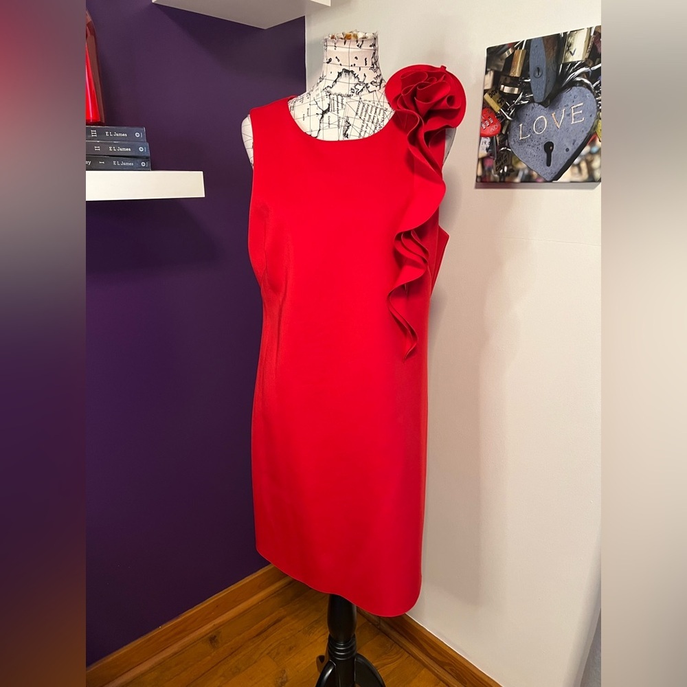 Jason Wu Sleeveless Dress with Floral Ruffle Detail